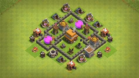 coc th4 base layout.